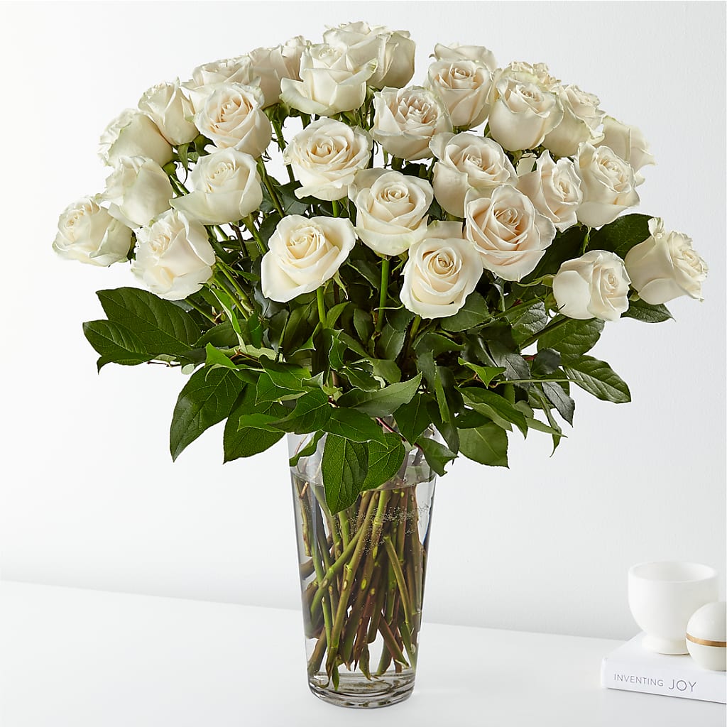 Long Stem White Rose Bouquet – Pukalani Floral, Paia HI