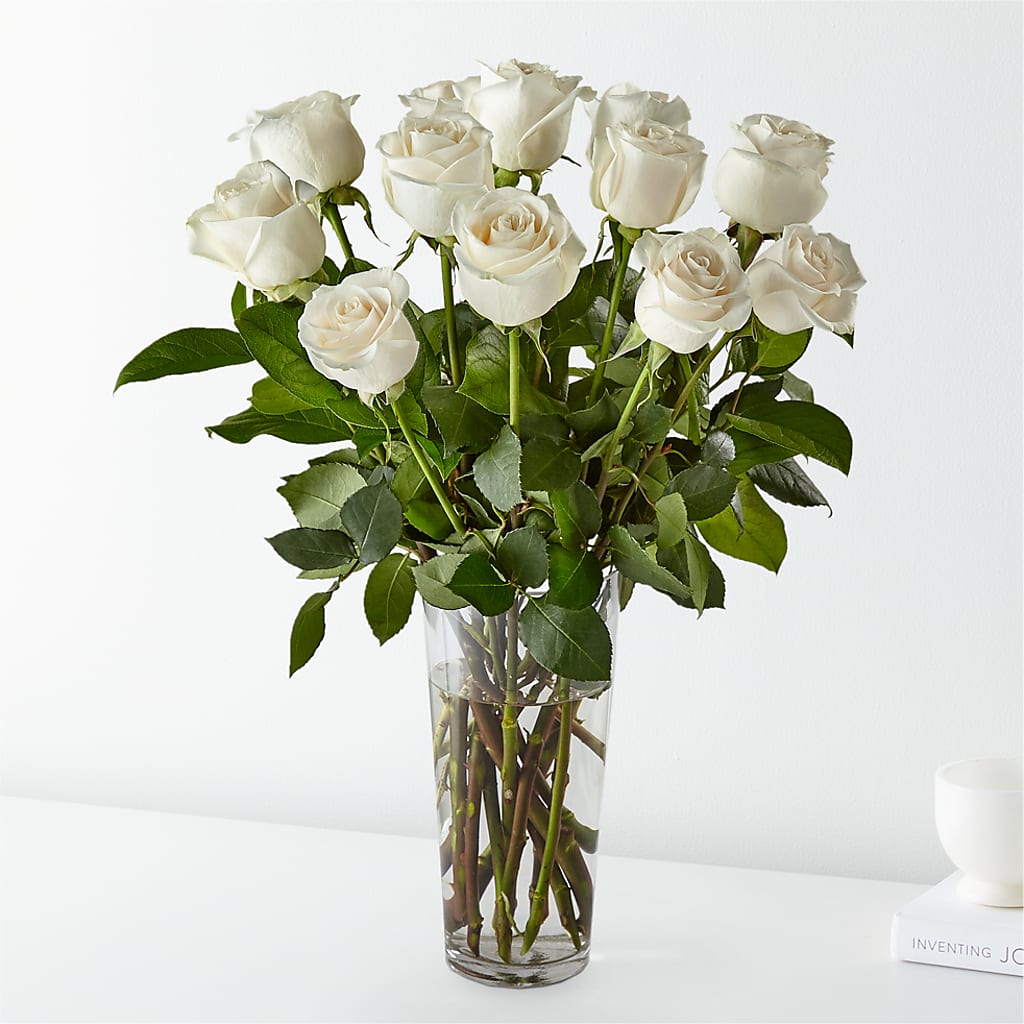 Long Stem White Rose Bouquet – Pukalani Floral, Paia HI