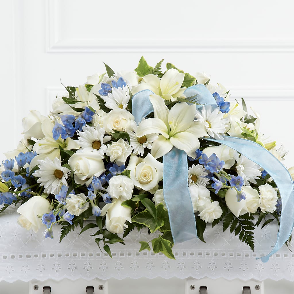 Tender Treasure Casket Spray – Pukalani Floral, Paia HI