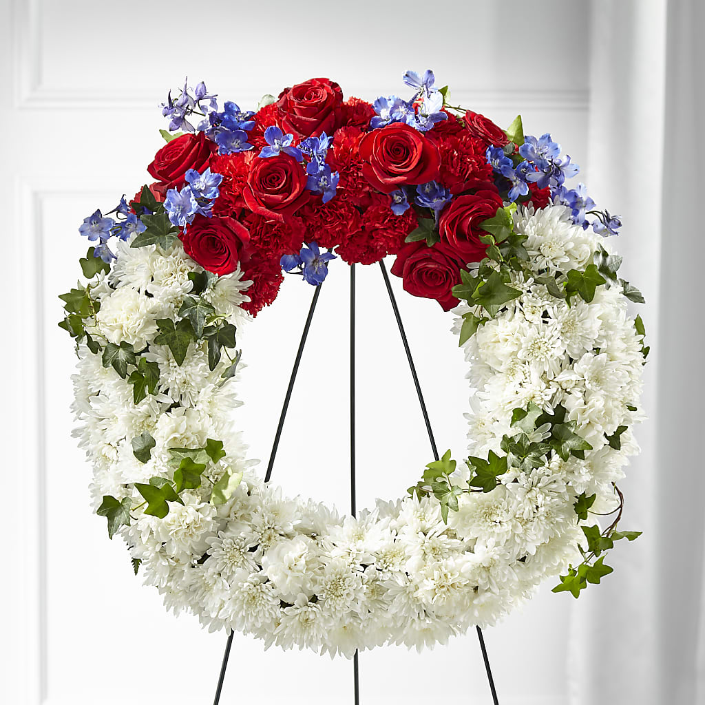 Patriotic Passion Wreath – Pukalani Floral, Paia HI