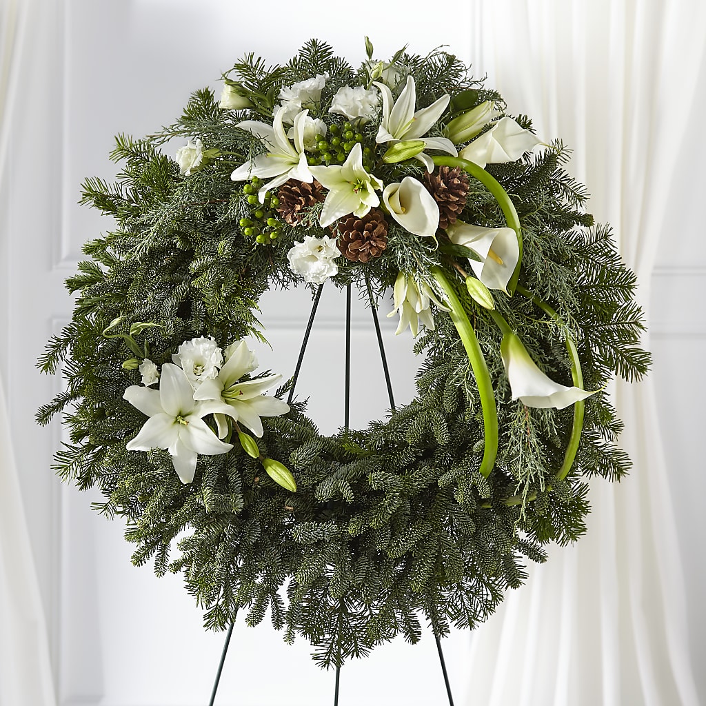 Greens of Hope Wreath – Pukalani Floral, Paia HI