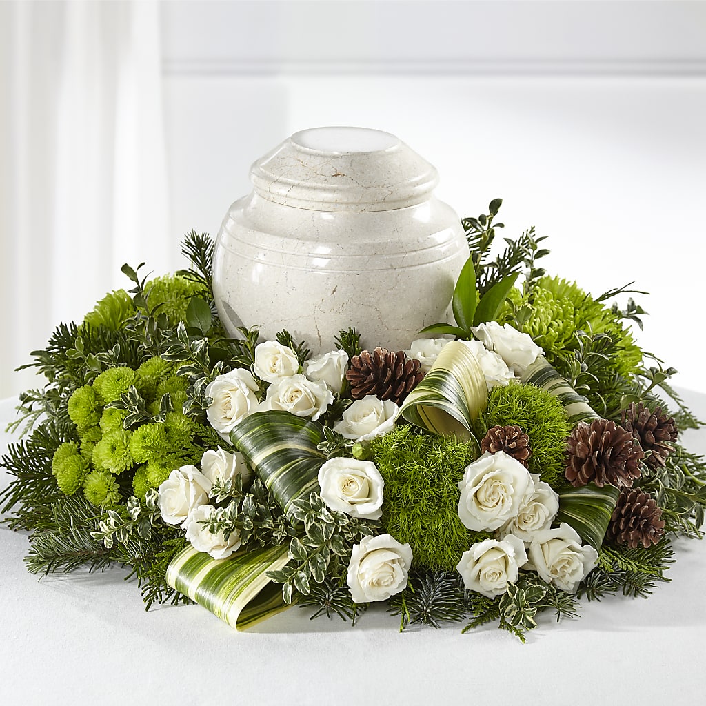 Precious Evergreen Cremation Adornment – Pukalani Floral, Paia HI