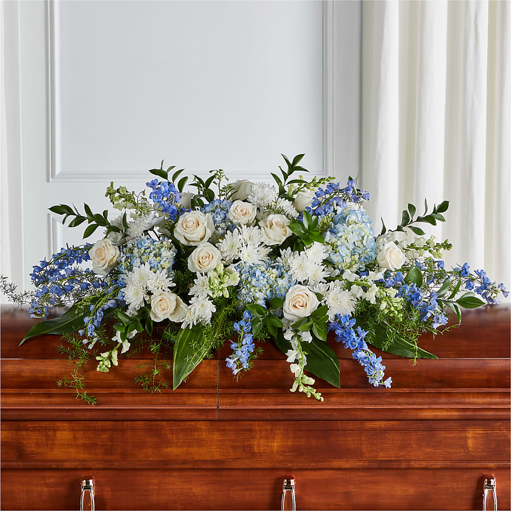 Timeless Essence Casket Spray – Pukalani Floral, Paia HI