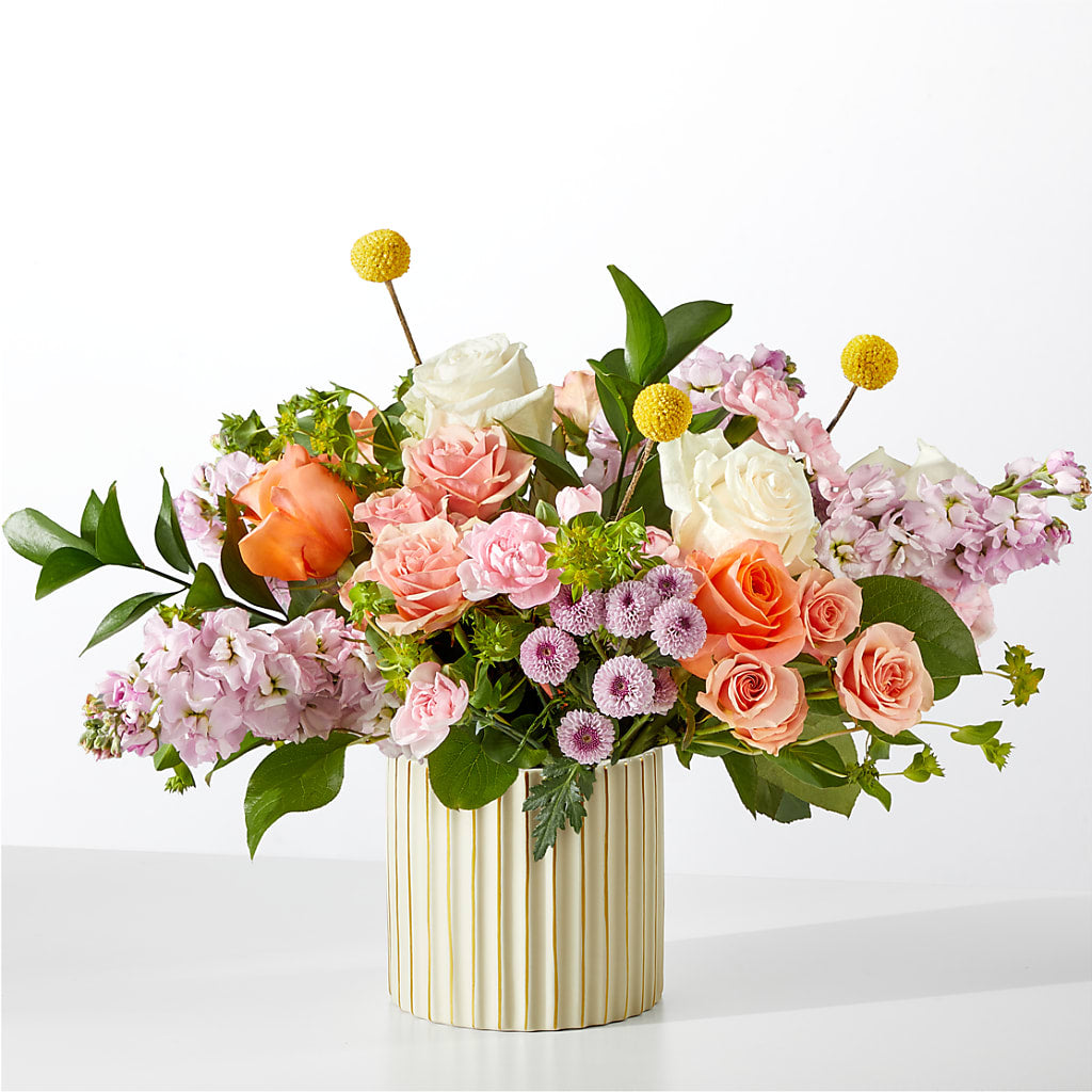 French Market Bouquet with Ivory Vase – Pukalani Floral, Paia HI
