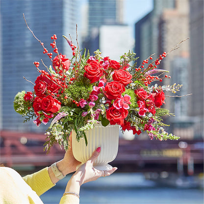 Big Red Bow Bouquet –  Pukalani Floral, Paia HI