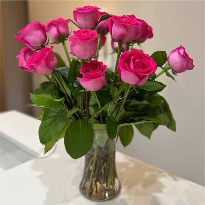 Long Stem Pink Rose Bouquet –  Pukalani Floral, Paia HI