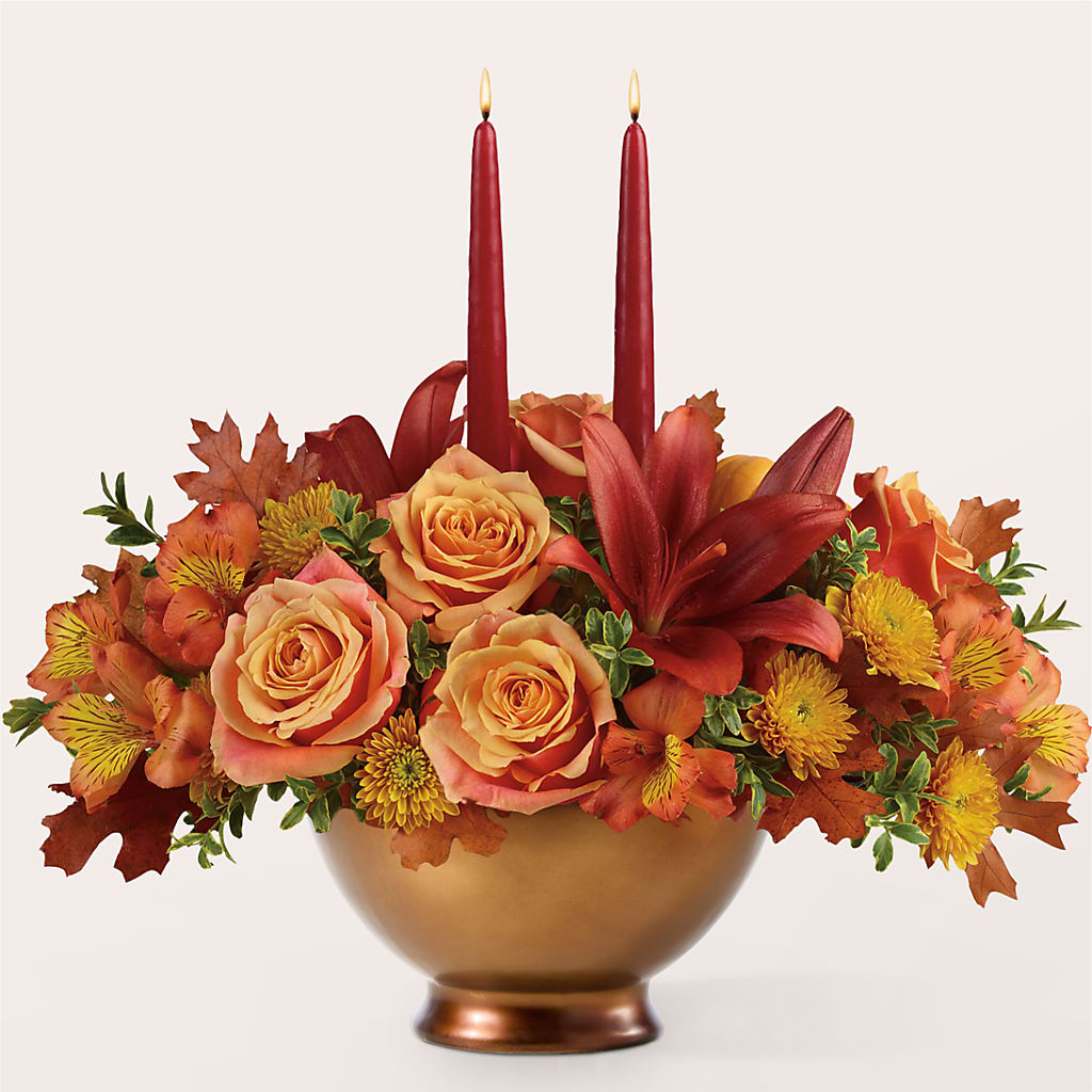Harvest Table Centerpiece –  Pukalani Floral, Paia HI
