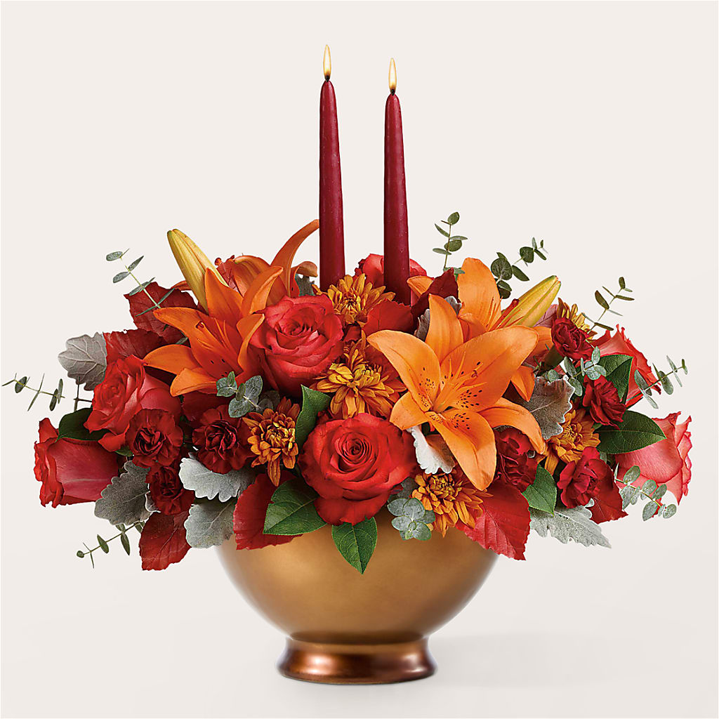 Fruits of Fall Centerpiece –  Pukalani Floral, Paia HI