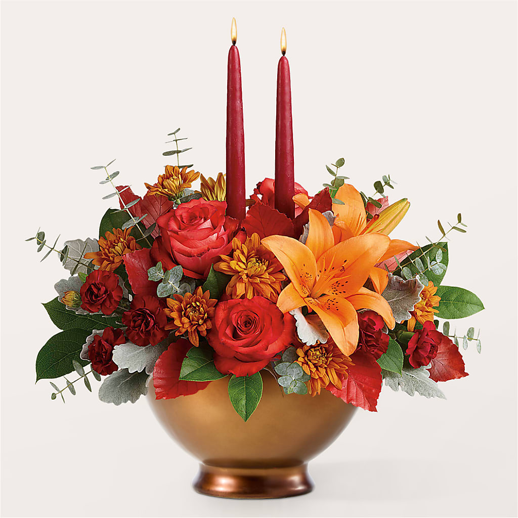 Fruits of Fall Centerpiece –  Pukalani Floral, Paia HI