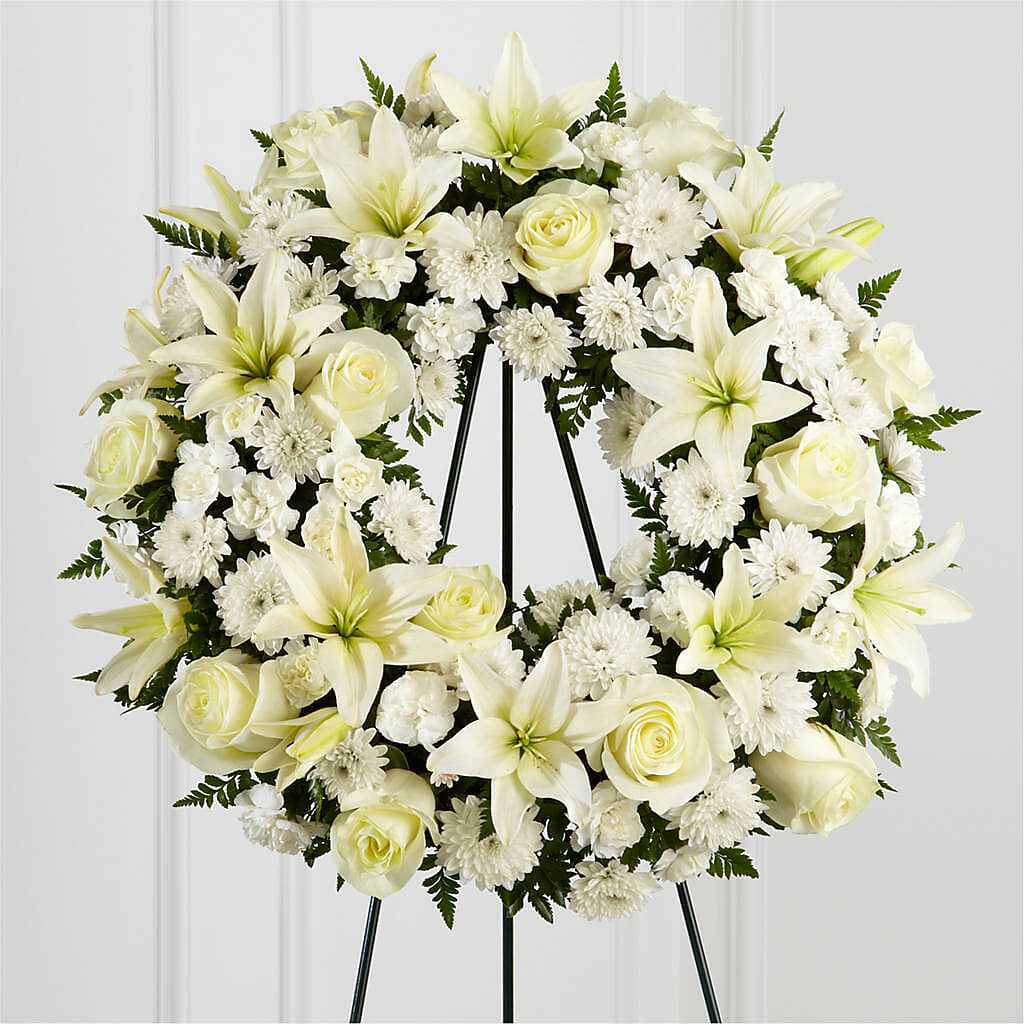 Treasured Tribute Wreath –  Pukalani Floral, Paia HI