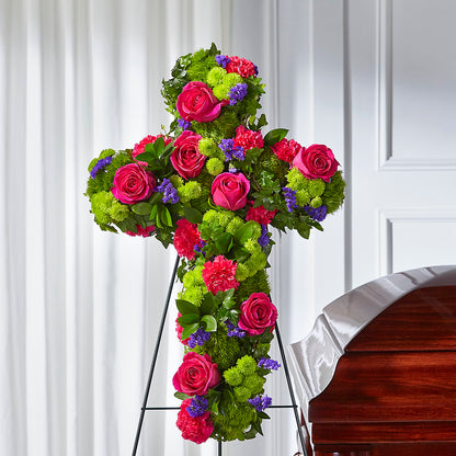 Tribute Rose Floral Cross –  Pukalani Floral, Paia HI