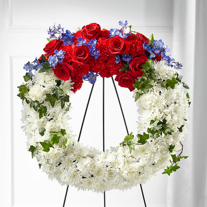 Patriotic Passion Wreath –  Pukalani Floral, Paia HI