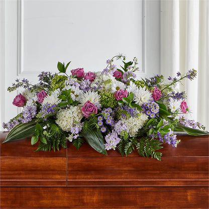 Meadows of Serenity Casket Spray –  Pukalani Floral, Paia HI