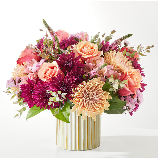Berry Cobbler Bouquet with Ivory Vase –  Pukalani Floral, Paia HI