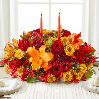 Autumn's Embrace Centerpiece –  Pukalani Floral, Paia HI