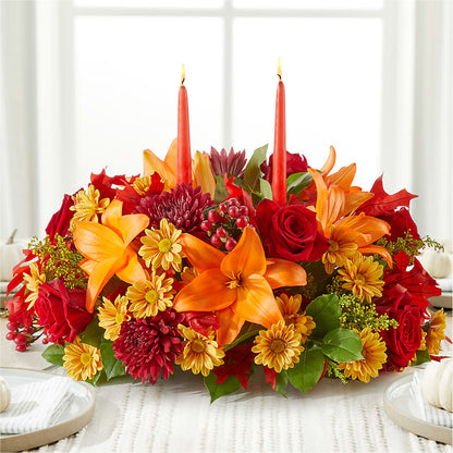 Autumn's Embrace Centerpiece –  Pukalani Floral, Paia HI